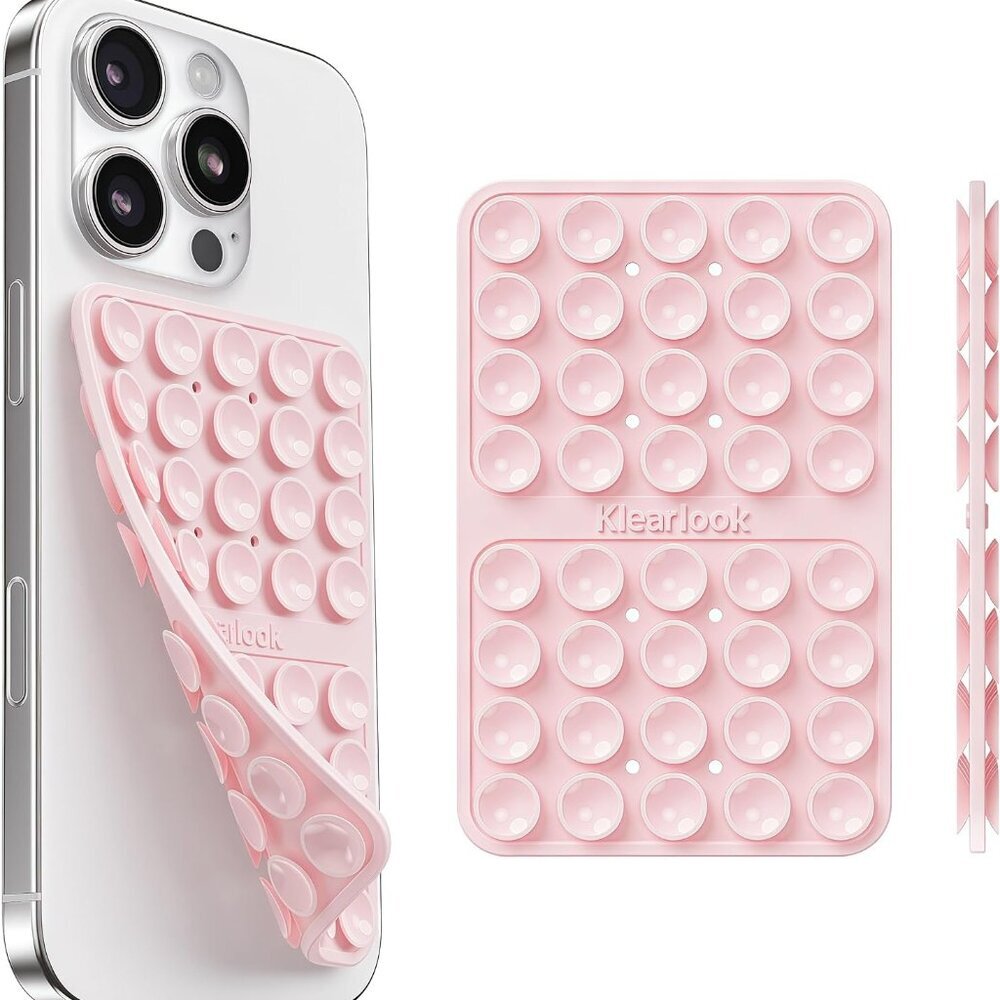Silicone Double-Sided Suction Cup Phone Case Detachable Mount, Sticky Phone Grip